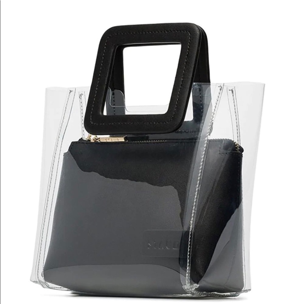 STAUD Mini Shirley Bag | Clear & Black - Picture 8 of 12